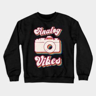 Retro Photographer Vintage Analog Vibes Crewneck Sweatshirt